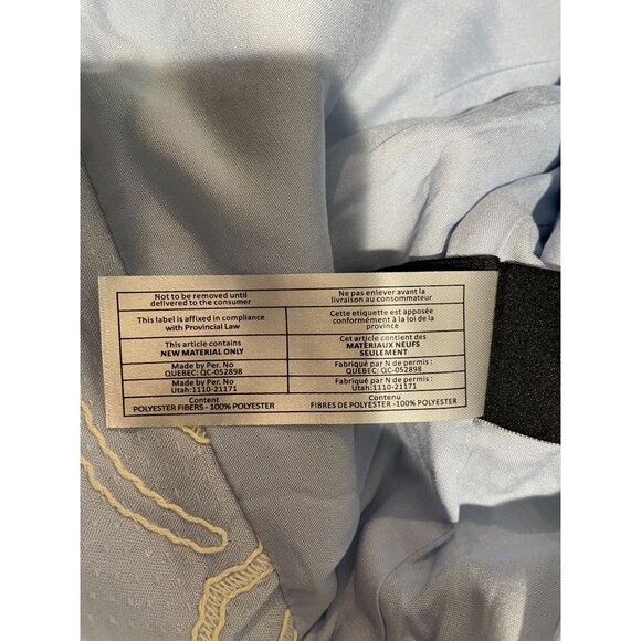 Bagatelle New York Quilted Light Blue Jacket With Embroidered Floral Size Medium - Picture 8 of 9